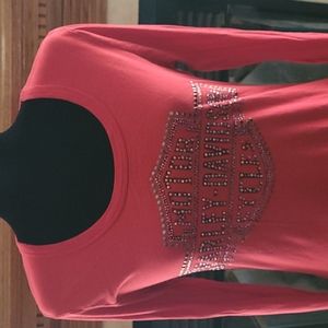Harley-Davidson Red blingy long sleeve shirt